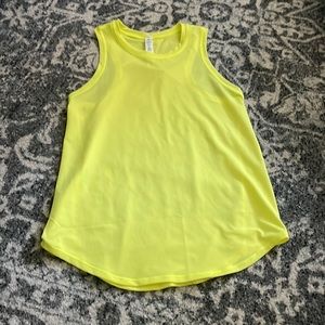 Neon yellow mesh Lululemon tank top/ size 2 / never worn